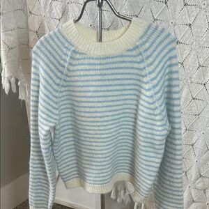American Eagle Outfitters Striped Sweater in Blue and Cream